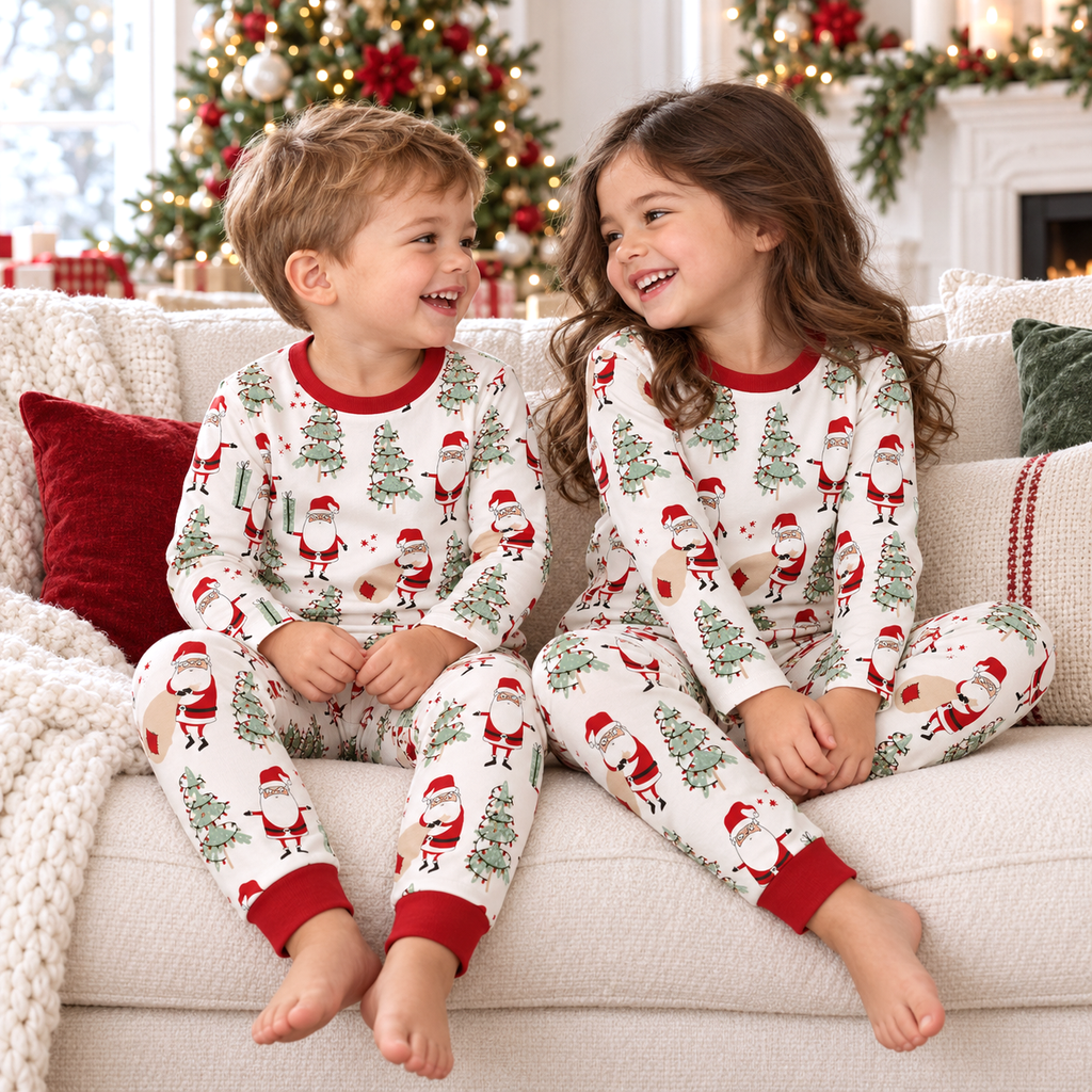 Kids' Christmas Santa Bamboo Pajama Set