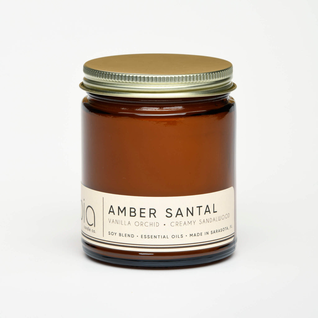 Amber Santal Soy Candle