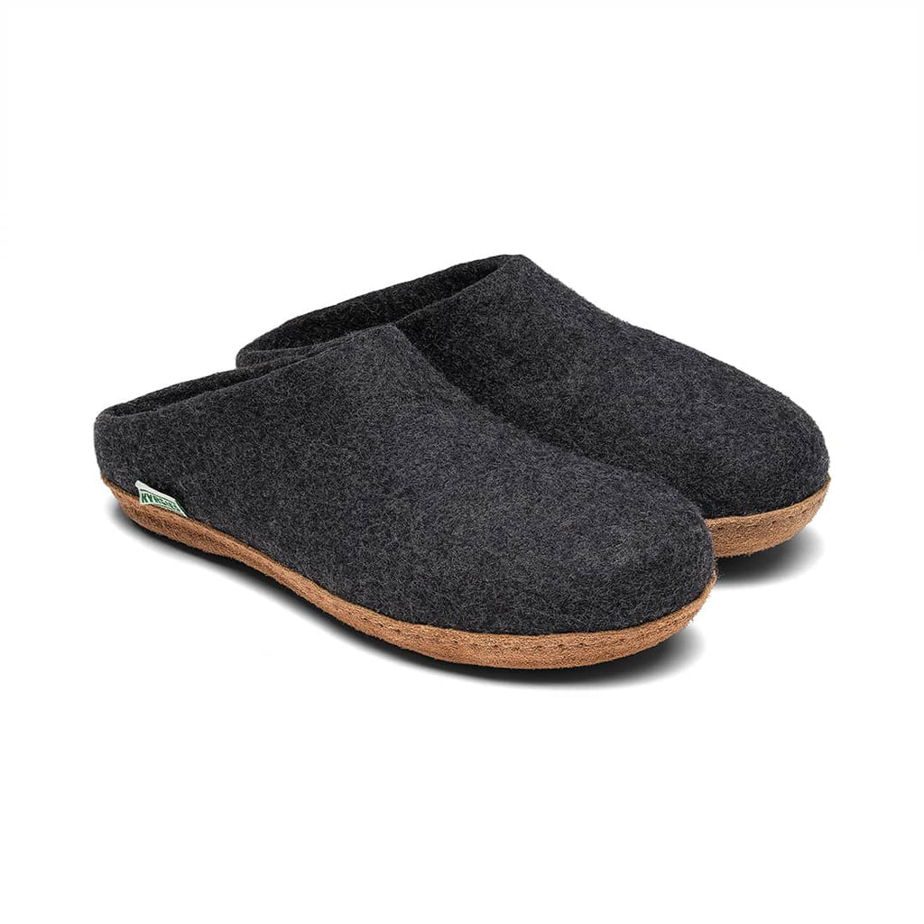 Kyrgies Molded Sole Wool Slippers, Low Back